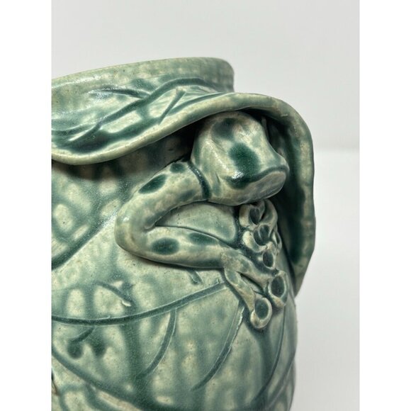 Handmade Art Pottery Green Lizard Mug Unique Ceramic Coffee Cup - Picture 4 of 13